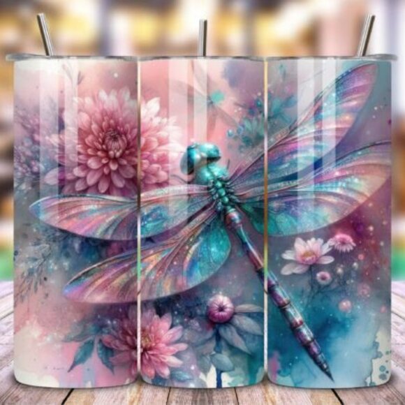 Colorful Creatures 20oz Sublimated Stainless Steel Tumbler with Lid & Straw - Picture 5 of 9